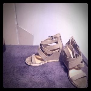 Brash open toe heels